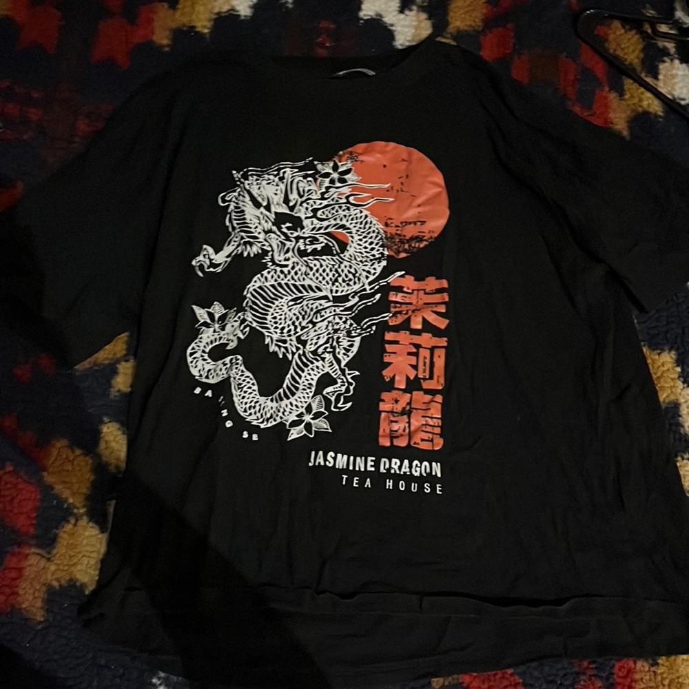 Large black shein graphic t-shirt